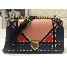 Geantă mică Dior Diorama din material patchwork multicolor