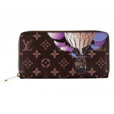 Geantă Louis Vuitton Monogram Zippy Illustre Nostalgic Advertising Clip cu fermoar lung