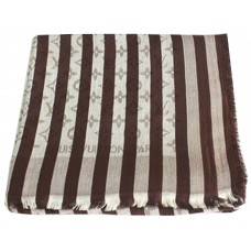 Eșarfă Louis Vuitton Monogram Cotton Stripes Coffee