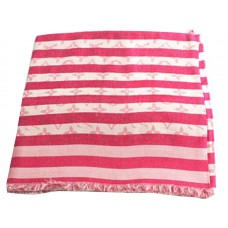 Eșarfă Louis Vuitton Monogram Cotton Stripes Piersică