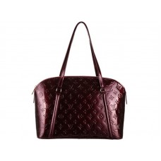 Geantă de umăr cu fermoar Louis Vuitton Monogram Vernis Avalon, violet închis