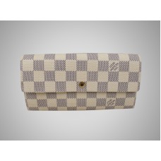 Portofel Louis Vuitton Damier Azur cu buzunar cu fermoar