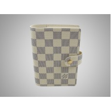 Husă pentru agendă cu inele mici Louis Vuitton Damier Azur