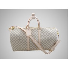 Geantă Louis Vuitton Damier Azur Keepall 55 cu curea de umăr