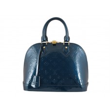 Louis Vuitton Monogram Vernis Alma Midnight Blue