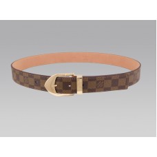 Curea Louis Vuitton Damier cu cataramă aurie