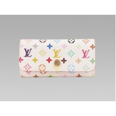 Suport cheie Louis Vuitton Monogram Multicolore White cu 4 chei Litchi