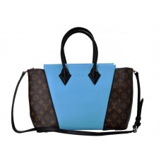 Geantă Louis Vuitton W Monogram & Leather Pm Albastră