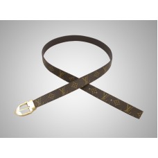 Curea Louis Vuitton Monogram Ellipse cu cataramă aurie