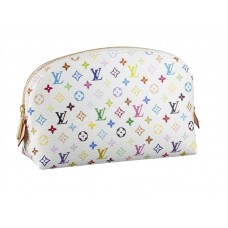 Troussetă cosmetică Louis Vuitton Monogram Multicolore Albă