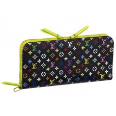 Portofel Louis Vuitton Monogram Multicolore Negru Neobișnuit Fistic