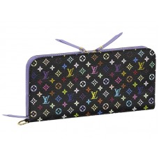 Portofel Louis Vuitton Monogram Multicolore Negru Neobișnuit Violet