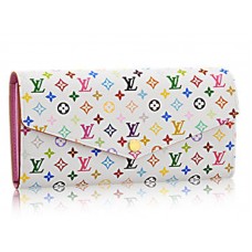 Portofel Louis Vuitton multicolor Sarah, alb