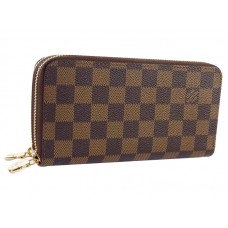 Portofel dublu cu fermoar Louis Vuitton Damier Ebene