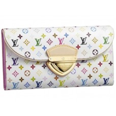 Portofel Louis Vuitton multicolor alb Eugenie roz