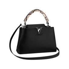 Geanta Bb Louis Vuitton Capucines Python Noir