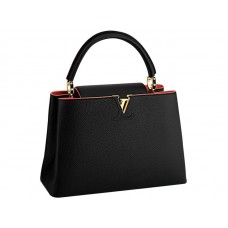 Geanta Louis Vuitton Capucines Mm Noir Flamingo