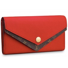 Portofel Louis Vuitton Double V Monogram Taurillon Piele Rubis m64317