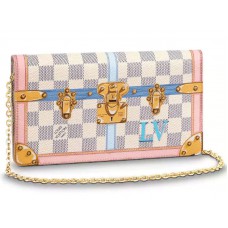 Pochette Louis Vuitton Damier Azur Canvas Weekend