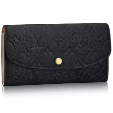 Portofel Emilie din piele Louis Vuitton Monogram Empreinte Negru m62369
