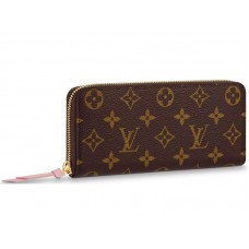 Portofel Louis Vuitton Monogram Canvas Clemence Rose Bellerine m61298