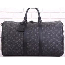 Geantă Louis Vuitton Monogram Eclipse Canvas Keepall Bandouliere 45 m40569