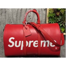 Louis Vuitton X Supreme Epi Leather Keepall Bandouliere 45 Roșu