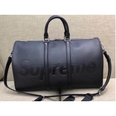 Louis Vuitton X Supreme Epi Leather Keepall Bandouliere 45 Negru