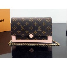 Portofel Louis Vuitton cu monogramă din pânză Flore cu lanț m67405