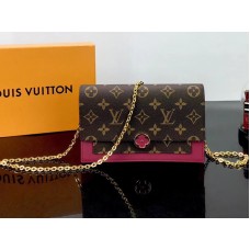 Portofel Louis Vuitton cu monogramă din pânză Flore cu lanț m67404