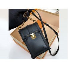 Lanț de telefon mobil Louis Vuitton Epi Leather Trunk Negru m44184