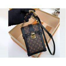 Lanț de telefon mobil Louis Vuitton Monogram Canvas Trunk Negru m44184