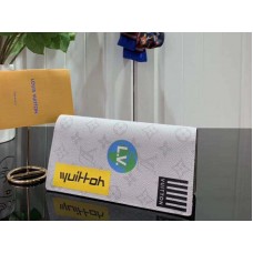 Portofel Louis Vuitton Monogram Canvas Brazza Alb M67822