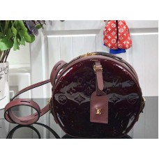 Cutie pentru pălării Louis Vuitton Monogram Vernis Soft Burgundy m53999