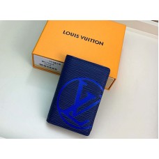 Geantă de buzunar Louis Vuitton Epi din piele, bleumarin cu inițiale albastre m67904