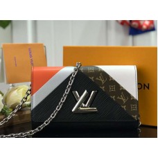 Portofel Louis Vuitton Epi Leather Twist Chain Negru Maro M60998