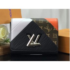 Portofel compact Louis Vuitton Epi Leather Twist bej negru m67799