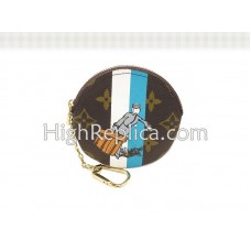 Portofel rotund Louis Vuitton Monogram Groom albastru