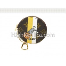 Portofel rotund Louis Vuitton Monogram Groom galben