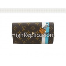Portofel Louis Vuitton Monogram Groom cu buzunar cu fermoar, albastru